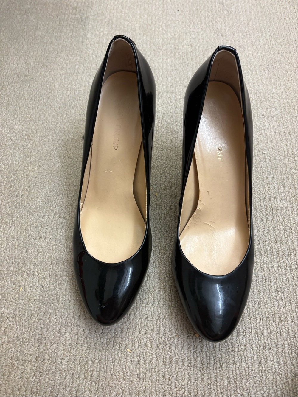 Ivanka Trump Black Patent Leather Platform Pumps